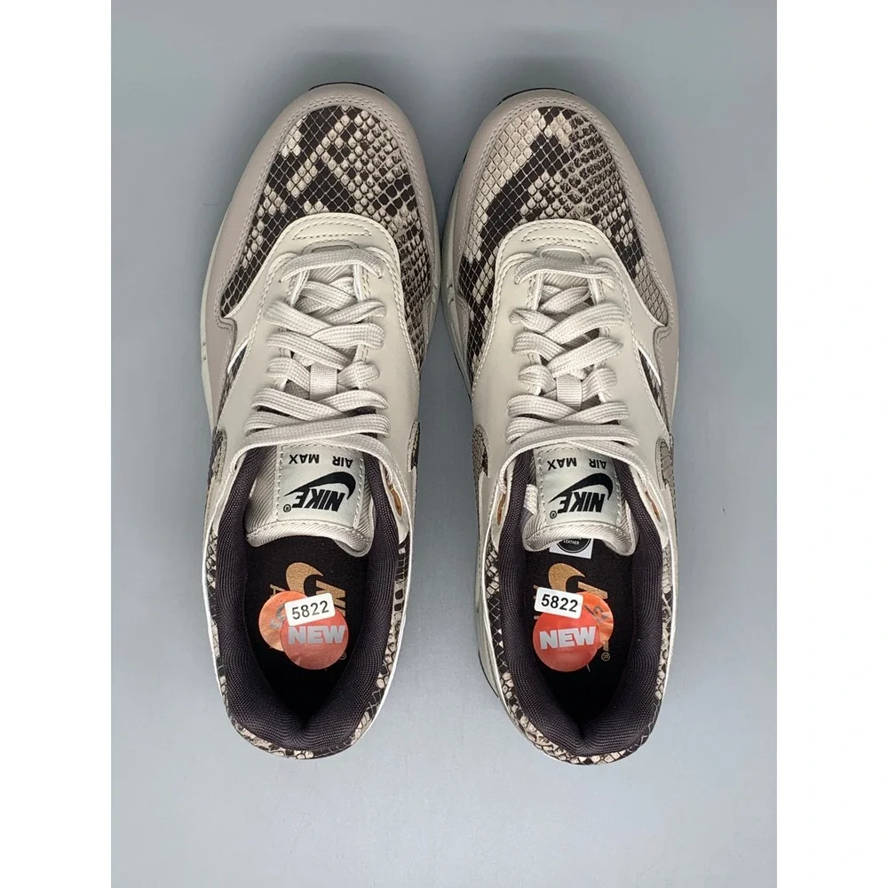Nike Air Max 1 87 Snakeskin Phantom Sail Running Shoes HF5338-100 Women's Sz 9.5